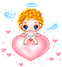 Gif animé coeur ange